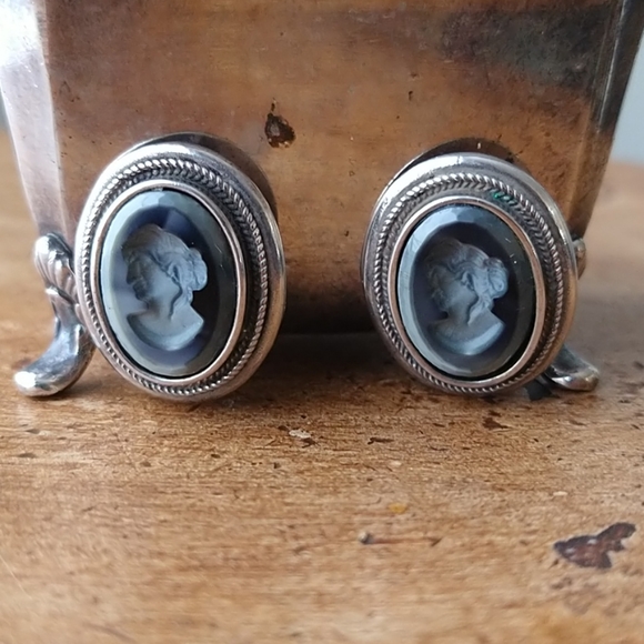 Vintage EXTASIA Sterling Silver Clip on Earrings - Picture 3 of 9